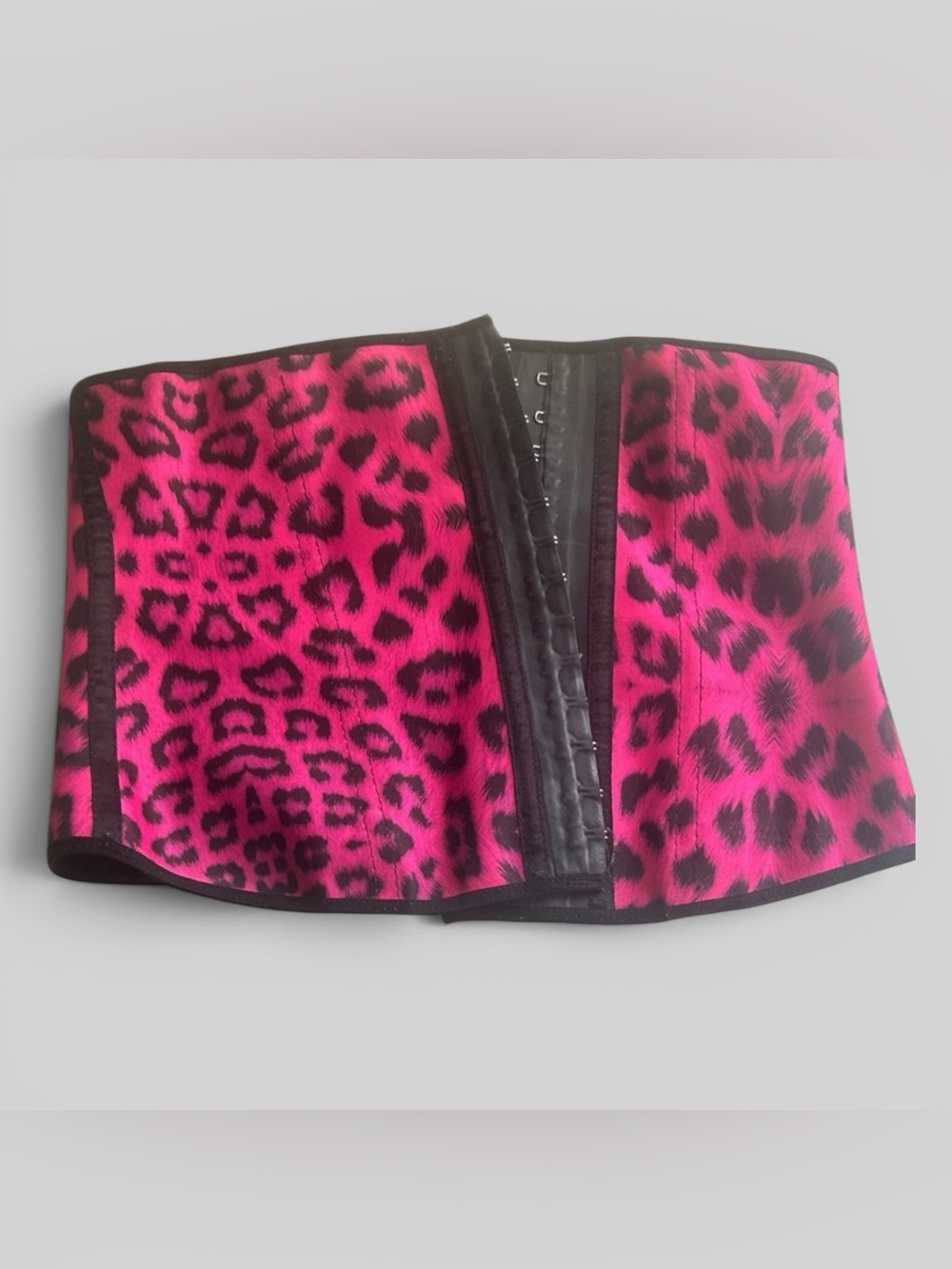 Ann Chery Hot Pink Leopard Print Waist Trainer adjustable mobwife coquette